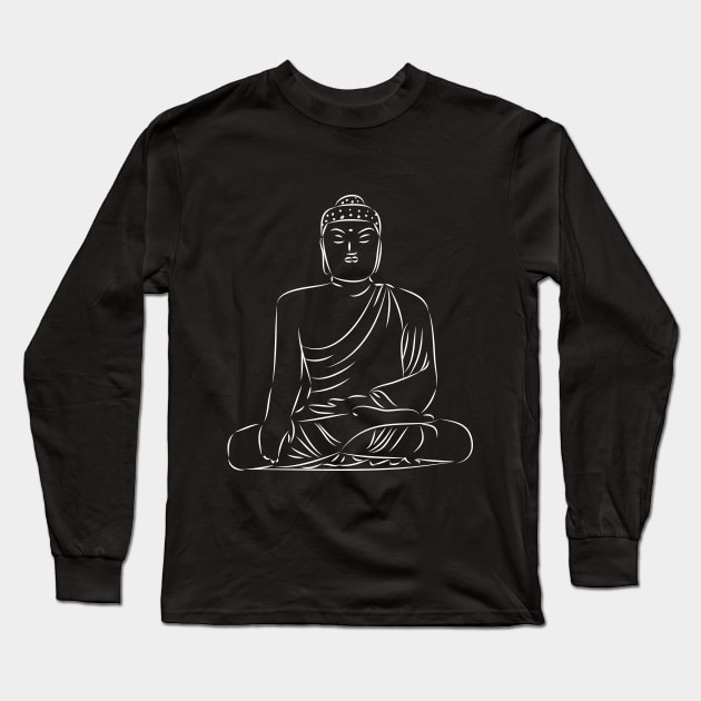 Buddha Japanese Traditional Long Sleeve T-Shirt by captainmood